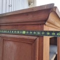 Antique pine bookcase, armoire doors missing  - 5