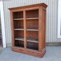 Antique pine bookcase, armoire doors missing  - 9