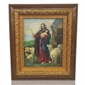Antique frame with religious picture  - 1