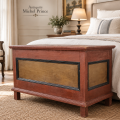 Antique blanket chest with nice original colors  - 2