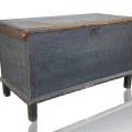 Beau coffre à couvertures, clous forgés et couleur d'origine - 1