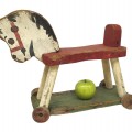 Little wooden horse ion wheel toy  - 2