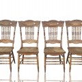 Set of 4 press-back chairs  - 1