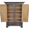 Belle armoire antique en pin, couleur d'origine, 6 caissons, clous carrés  - 4