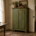 Antique primitive armoire, cupboard, forged nails assembly  - 2