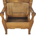 Antique oak hall rack chair  - 3