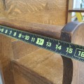 Antique oak hall rack chair  - 5