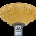 Belle lampe torchère décorée d'oiseaux en marbre  - 4