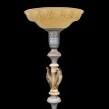 Belle lampe torchère décorée d'oiseaux en marbre  - 1