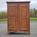 Nice little antique pine 8 panels cupboard, armoire (left door not original) - 2
