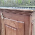 Nice little antique pine 8 panels cupboard, armoire (left door not original) - 4