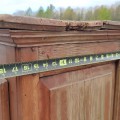 Nice little antique pine 8 panels cupboard, armoire (left door not original) - 6