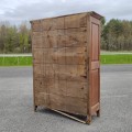Nice little antique pine 8 panels cupboard, armoire (left door not original) - 8