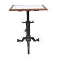 Belle petite table d'appoint ajustable avec base en fonte  - 1