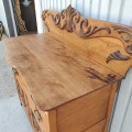 Antique Carved Sideboard with Back Splash - 3