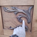 Antique Carved Sideboard with Back Splash - 4