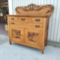 Antique Carved Sideboard with Back Splash - 5
