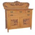 Antique Carved Sideboard with Back Splash - 1