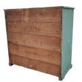 Antique green buffet with 3 drawers, forged nails  - 10