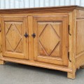 Antique Quebec buffet, raised panels with diamonds, bottom has been restored - 12