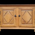 Antique Quebec buffet, raised panels with diamonds, bottom has been restored - 3