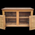 Antique Quebec buffet, raised panels with diamonds, bottom has been restored - 4
