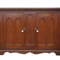 Buffet antique de style gothique, base et dessus restaurés, bahut  - 2