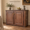 Antique Quebec pine buffet, raised panels, It used to have two drawers above the doors - 2