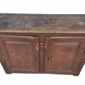 Antique Quebec pine buffet, raised panels, It used to have two drawers above the doors - 7