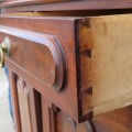Buffet de salle à manger antique, sideboard en noyer, clous carrés - 2