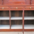 Buffet de salle à manger antique, sideboard en noyer, clous carrés - 3