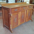 Antique walnut victorian sideboard  - 7