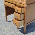 Oak roll-top desk, original drawers and lovely patina - 3