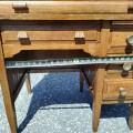 Oak roll-top desk, original drawers and lovely patina - 4
