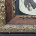 Wax chrsit portrait with antique frame  - 4