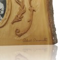 Cadre avec portrait photo sculpté 1958, bas relief at populaire  - 5