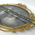 Cadre oval avec vitre bombée (voir autre photo pour condition) - 2