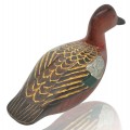 Wooden duck hunting decoy signed Leo Chagnon from Sorel  - 2