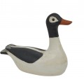 Canard en bois sculpté et peint à la main, sculpture art populaire  - 1