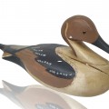 Canard décoratif sculpté en bois peint - 3