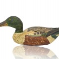 Wooden duck sculpture signed Leo Chagnon, folk art sculpture  - 1