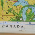 Carte géographique scolaire du Canada (voir autres photos pour condition) - 3