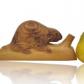 Folk art beaver sculpture signed Leo Chagnon  - 3
