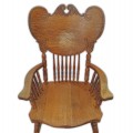 Chaise berçante à dossier pressé, press-back  - 2