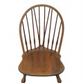 Vintage Windsor rocker, solid wood, warm patina - 2