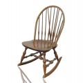 Vintage Windsor rocker, solid wood, warm patina - 1