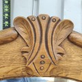 Antique oak hall chair  - 5