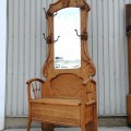 Antique oak hall chair  - 6