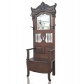Chaise patère avec miroir, banc d'entrée  - 1