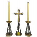 Religious candlestick with crucifix  - 3